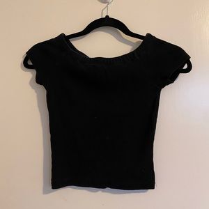 Zara Trafaluc Black Crop Top